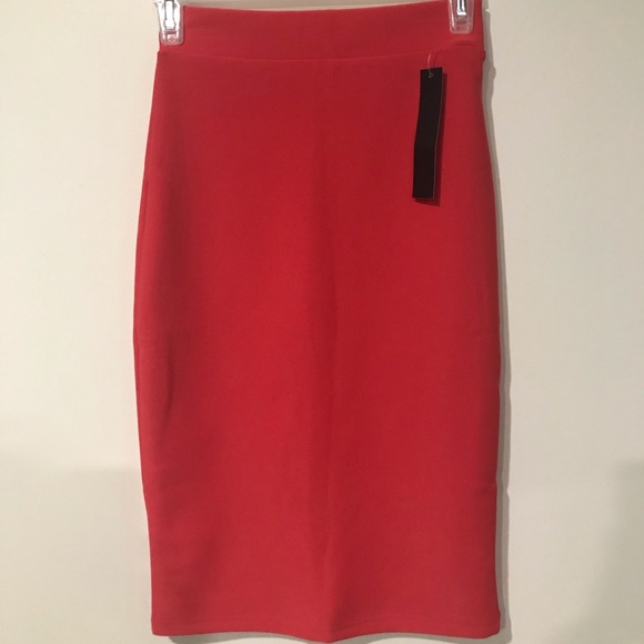 Coral Pencil Skirt - Picture 2 of 3